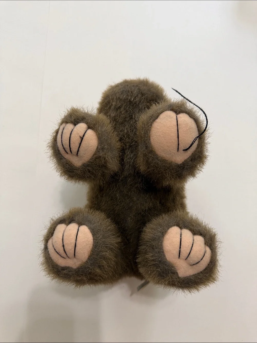 Vintage Plush Small Pet Bunny Toy - Brown Australian Wombat